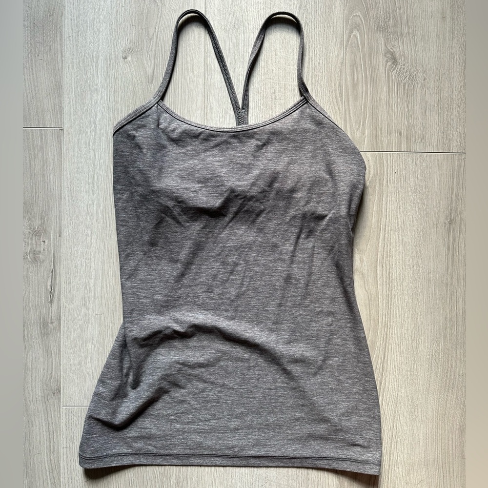 Lululemon Power Pose Tank Heathered Gray Size 6